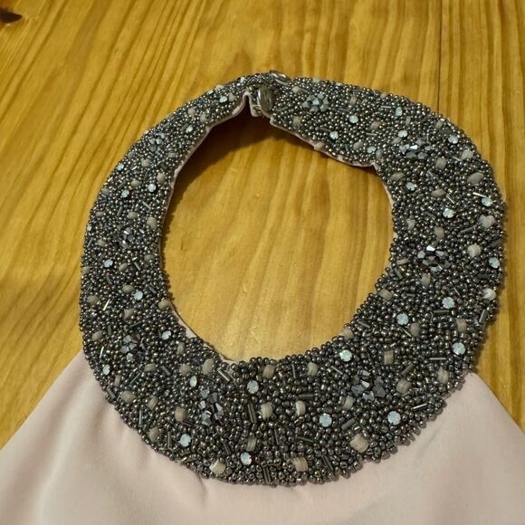 NWT MLV Blush Pink Beaded Halter Top Women’s SIZE SMALL - Picture 4 of 10